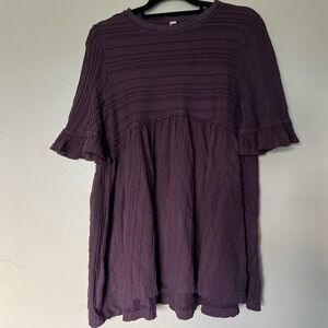 Free People Women’s Take A Spin Babydoll Tunic Dress Black Honey Size XS EUC